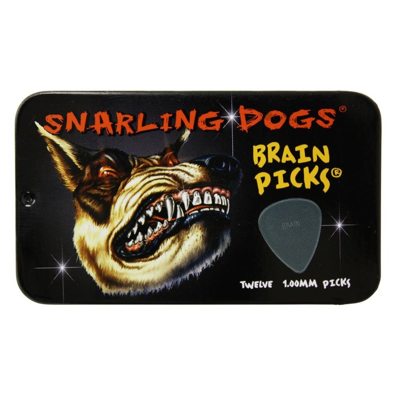 Snarling Dog D'Andrea Snarling Dog Brain Nylon Guitar Picks 12 Pack with Tin Box (Grey, 1.00mm) - Image 3